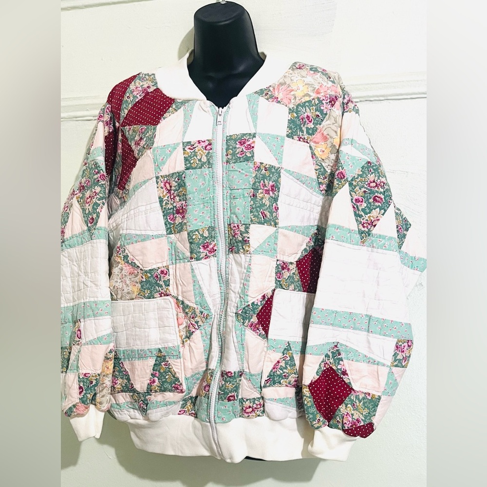 Floral Patchwork Quilted Jacket - image 2